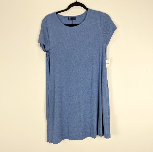 GAP Dresses & Skirts - Gap Tshirt Dress Medium Pockets Blue NWT